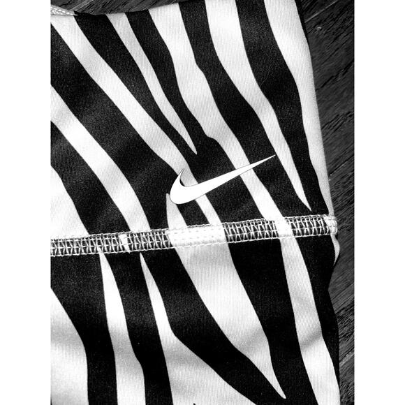 NIKE ZEBRA PRINT BIKER SHORTS Size small - Picture 2 of 6